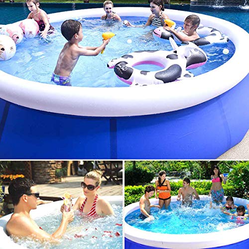 Kracie 10ft 30in Summer Family Swimming Pool for Kids & Adults - Quick Set Above Ground Swimming Poolwith Electric Air Pump - Thumbnail 3