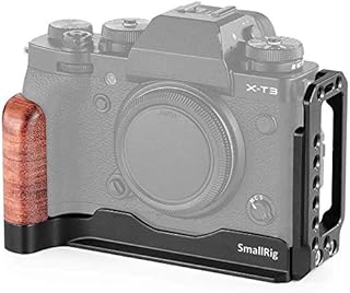 SMALLRIG X-T3/X-T2 L bracket, L Plate for Fujifilm X-T3 and X-T2, L-Bracket with Integrated Wooden Handle - APL2253