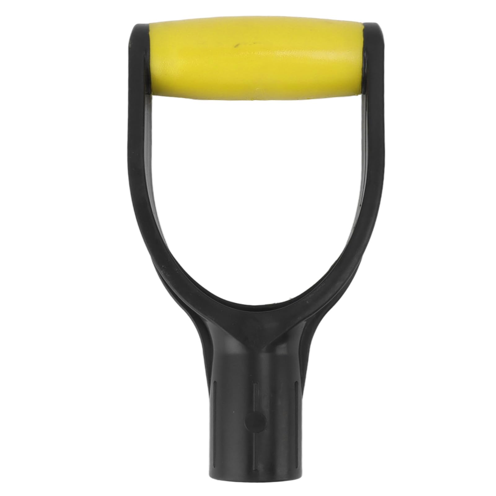 Shovel D Grip Handle Silicone Grip Reinforcement for Digging Raking Tool, Inner Diameter 32mm Ergonomic Quick Installation Snow Shovel Handle Replacement PVC Material (Yellow Black)