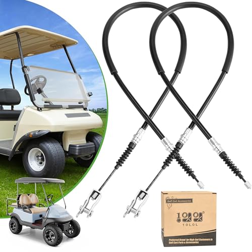 10L0L Golf Cart Brake Cables for Club Car DS 1981-1999 G&E Golf Cart, Fits Passenger and Driver Side Brake Cable, Replaces OEM# 1011125 1011403 1016761-01, 42