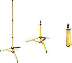 Lospitch - Trípode telescópico para iluminación de obras de construcción, iluminación con proyectores, trípode para focos y focos led, altura ajustable, color: amarillo