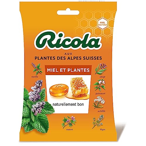Ricola - Bonbons aux Plantes Suisses - Parfum Miel et Plantes - Sans Sucres -24 SachetS 70 g