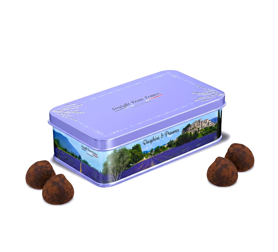 Jacquot Gourmet Premium Cocoa Truffles 20 pc in Straight from France Provence Gift Tin 7 Oz (GIft...