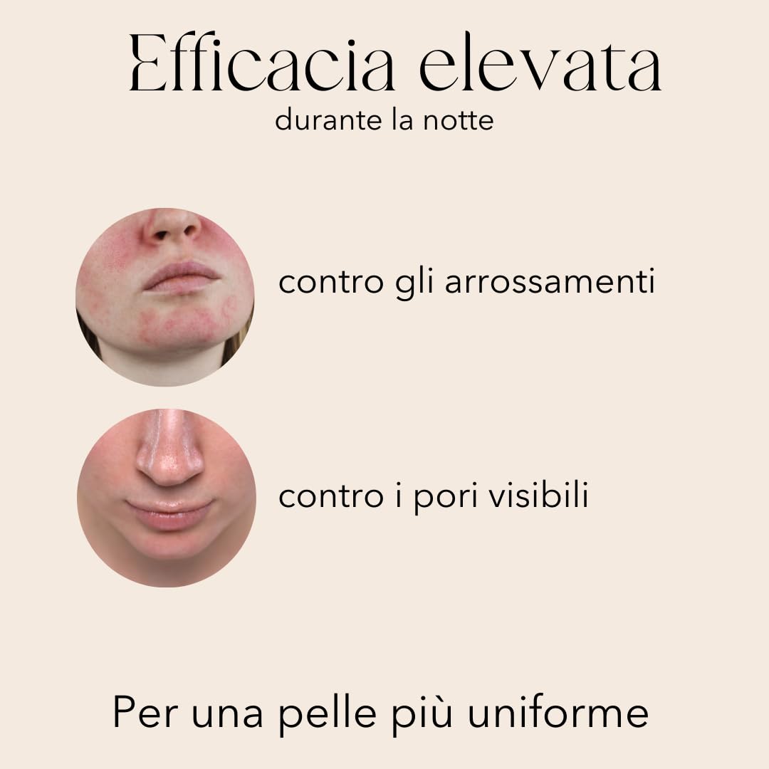 mellow NOIR Glow Mask 50ml | crema notte quotidiana | Riduce i pori visibili e gli arrossamenti | Per una pelle più liscia | Effetto immediato e percepibile | Vegano | Cosmesi naturale certificata