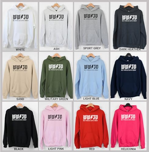 TEEAMORE Vintage WWJD Sweatshirt What Would Jesus Do He Would Love First Crewneck Christian2