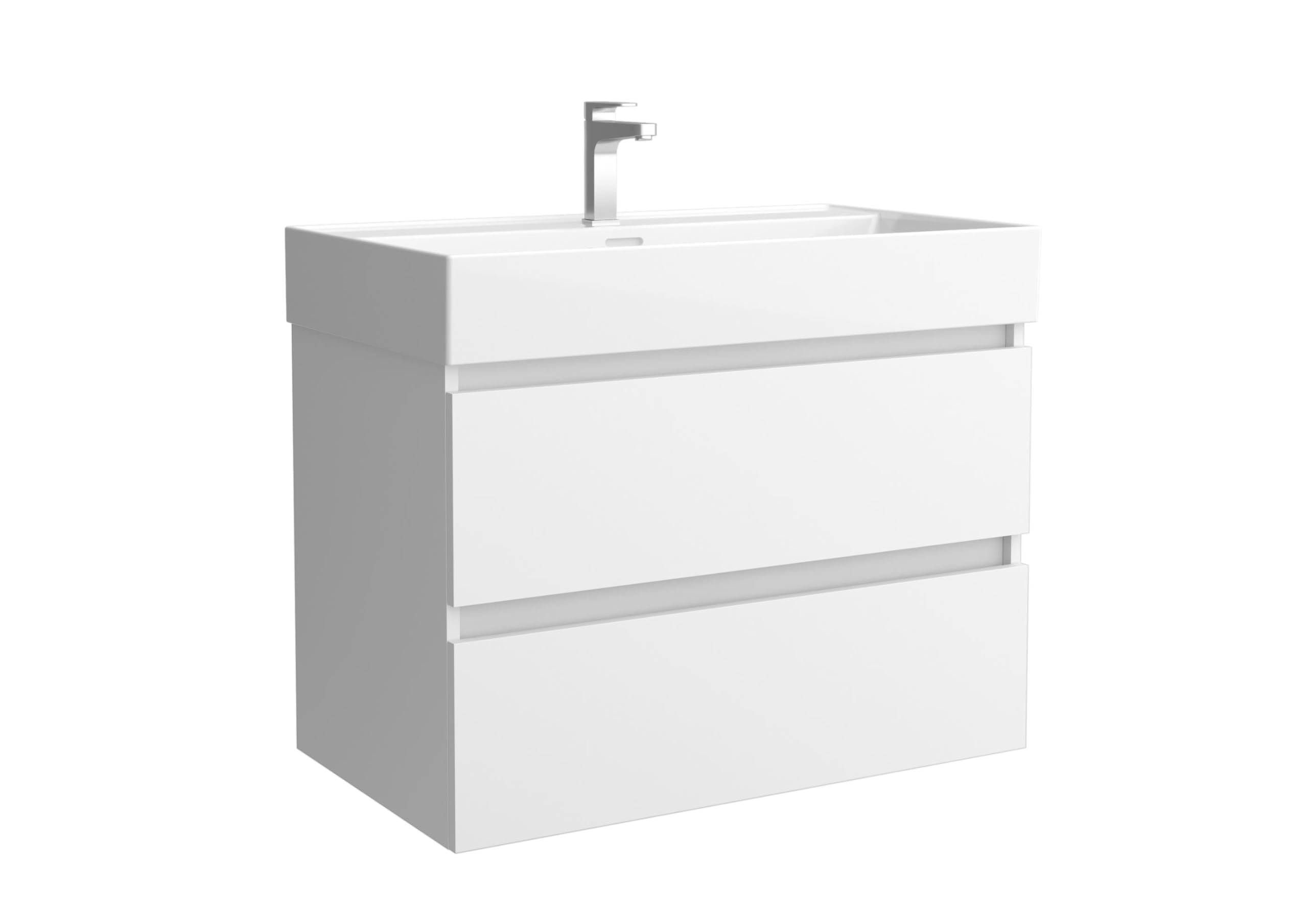 Salgar Mueble de baño Bequia 80cm + Lavabo cerámica | Blanco Mate|80x45x66