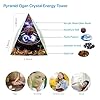 ycyingcheng Ogan Pyramid, Obsidian Amethyst Energy Natural Protection Stone, Taichi Negative Energy Remover Blessing Home Office Fengshui Ornaments Decoration, Pyramid Ogan Crystal Energy Tower, 6CM #1