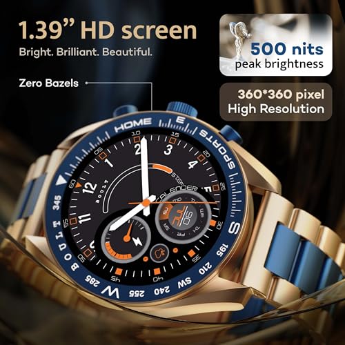 Boult Mirage Smart Watch 1.39''HD Screen, Bluetooth Calling, IP67, Zinc Alloy Frame, 500 Nits Brightness, AI Voice Assistant, SpO2 Monitoring, 120+... - Image 6