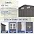 10x8 FT Outdoor Storage Shed, Metal Garden Shed with 4-pane Window, Outside Tool Sheds with Lockable Hinged Doors, Waterproof Storage Building with 4 Air Vents for Backyard, Patio, Lawn, Gray