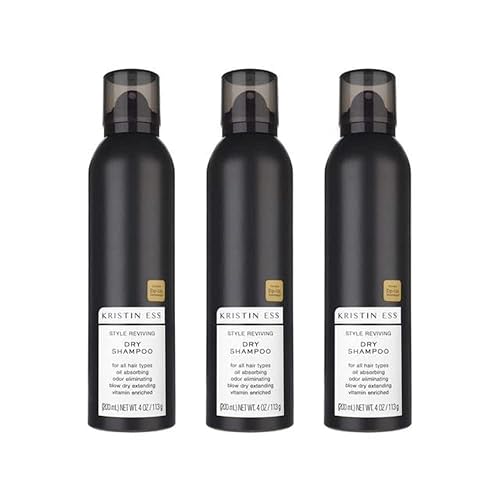 Kristin Ess Hair Style Reviving - Champú seco con vitamina C para cabello graso, cabello rubio y moreno, champú seco en polvo para mujeres, vegano,