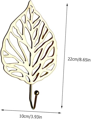 Miniatura 4 de Zerodeko 3 piezas de gancho de decoración de pared, gancho de pared de arte de metal, organizador de pared, gancho de pared de hoja de hierro,