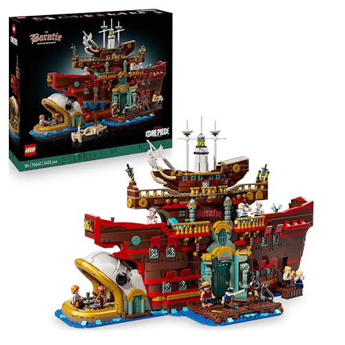 LEGO ONE PIECE Le Restaurant Flottant Baratie - Set de Construction pour Adulte - Maquette avec Intérieur Détaillé - Décoration - 10 Minifigurines dont Luffy, Nami, Sanji - Cadeau Anime pour Fan 75640