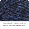 Lion Brand Yarn Hometown Yarn, Super-Bulky Yarn for Knitting, Crocheting, and Crafting, 3 Pack, Milwaukee Midnight #1