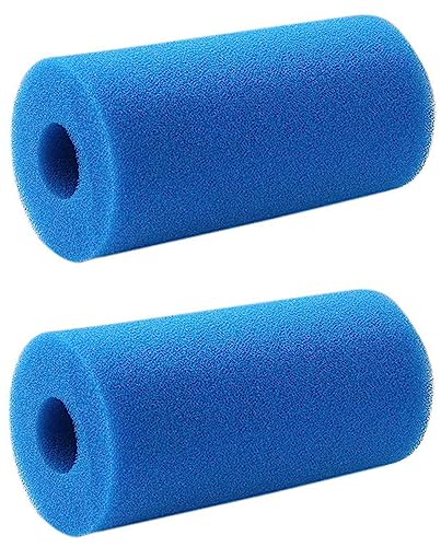 Lot de 2 filtres de piscine de type B réutilisables et lavables en mousse pour piscine compatible avec pour Intex type B