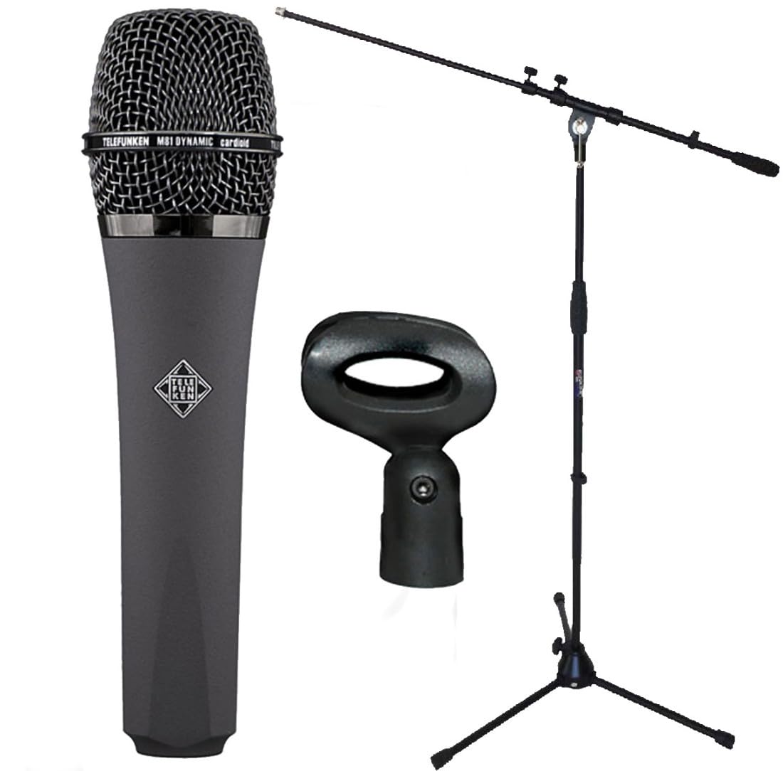 Telefunken M81 - Microfono dinamico + supporto per microfono Keepdrum MS106B