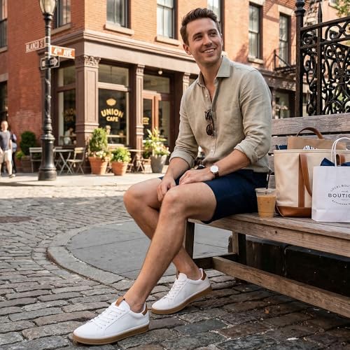 Image of Coostar Mens Casual Shoes Comfortable Dress Sneakers Classic Lace-up Shoe Lightweight