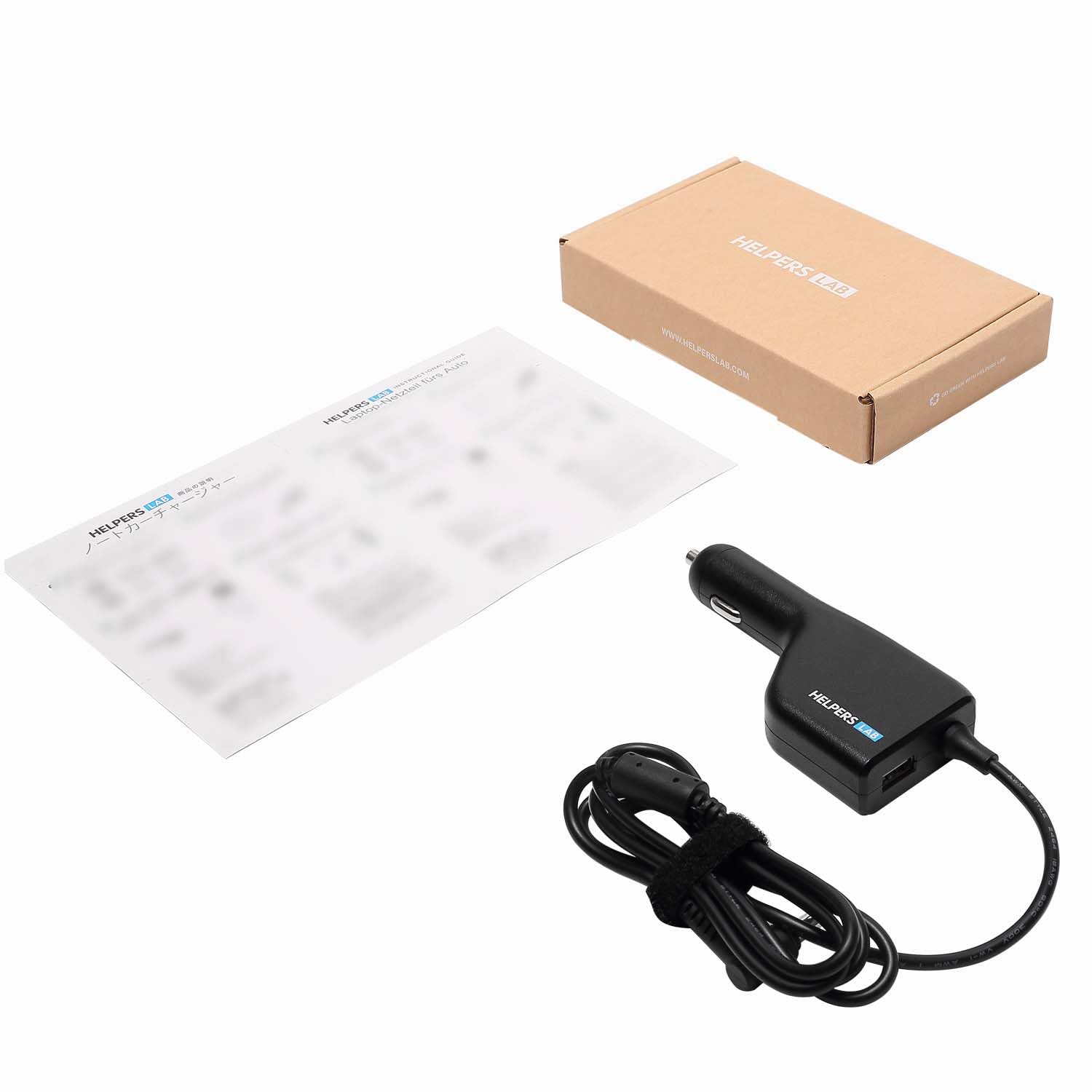 HELPER 19,5V 4,62A Caricabatterie da Auto per HP Laptop Envy4 Envy6 EliteBook TouchSmart Folio Pavilion Stream Spectre Zbook chromebook 90W 65W 45W Connettore Blu