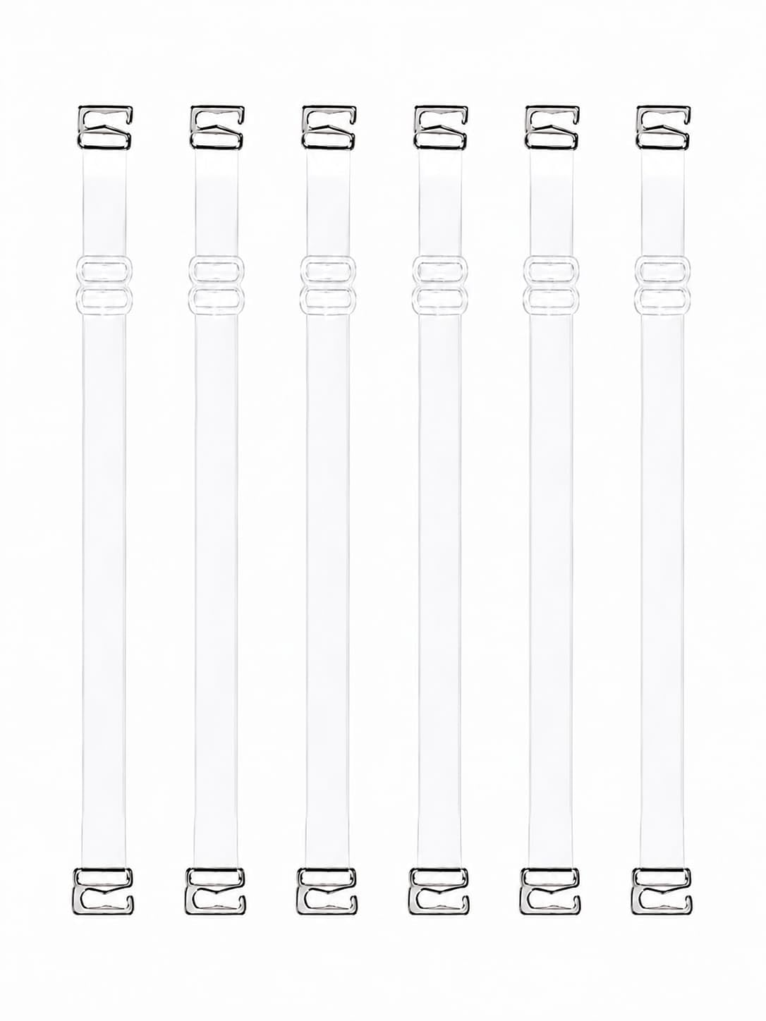 Clear Invisible Bra Straps, Adjustable Transparent Shoulder Straps, 3 Pairs-image-5