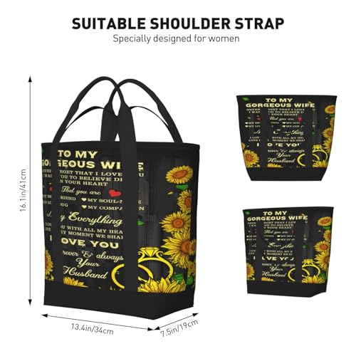 To My Wife My Everything Premium Insulated Tote Bag – Heavy-Duty Handles, Perfect For Supermarket Trips, Picnics & Daily Commute3