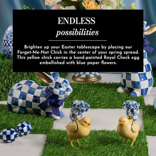 MACKENZIE-CHILDS-Forget-Me-Not-Chick-Cute-Baby-Chicken-Figurine-Spring-and-Easter-Decorative-Home-Decor MACKENZIE CHILDS Forget Me Not Chick Cute Baby Chicken Figurine Spring and Easter Decorative Home Decor
