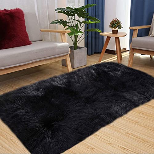 SXYHKJ Nuevo Piel de Cordero Oveja/Sheepskin Rug Cordero, imitación mullida Alfombras imitación Piel sintética,para salón...