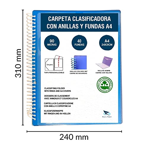 Raylu Paper® Cartella classificatrice con anelli