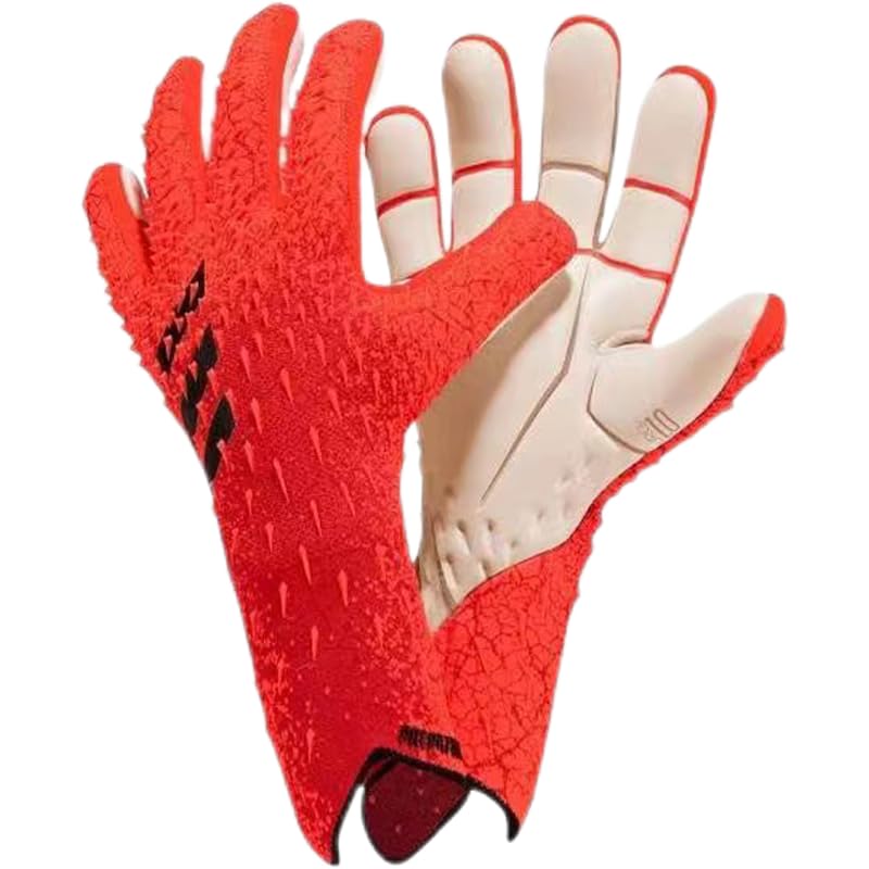 PLBSE Histarstore5 Soccer Goalkeeper Gloves Goalie Training Gloves Strong Grip Anti-Slip and Breathable for Adults and Children (Orange,10)