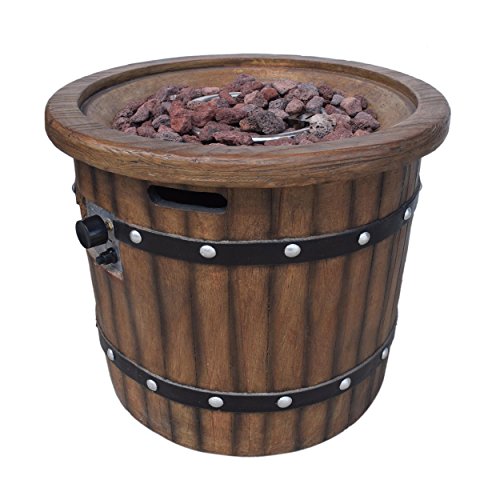 Christopher Knight Home Muriel Outdoor 25' Light-Weight Concrete Round Fire Pit 40K BTU, Dark Brown