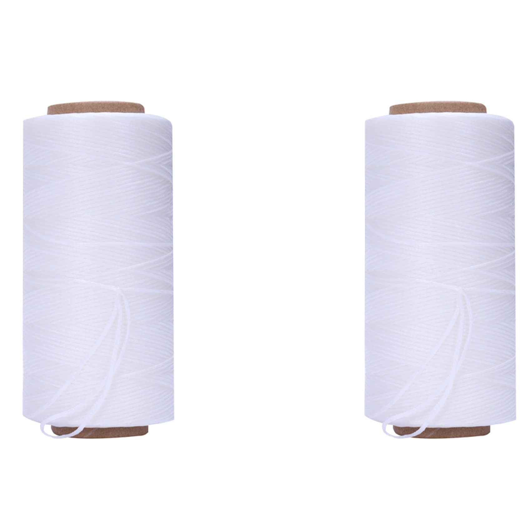Hndhbfgrt 2pcs 260M 150D 1MM Leather Sewing Waxed Wax Thread Hand Needle Cord Craft DIY :White