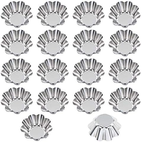 Jinminamz 18 moldes reutilizables de acero inoxidable en forma de huevo para postres Cover