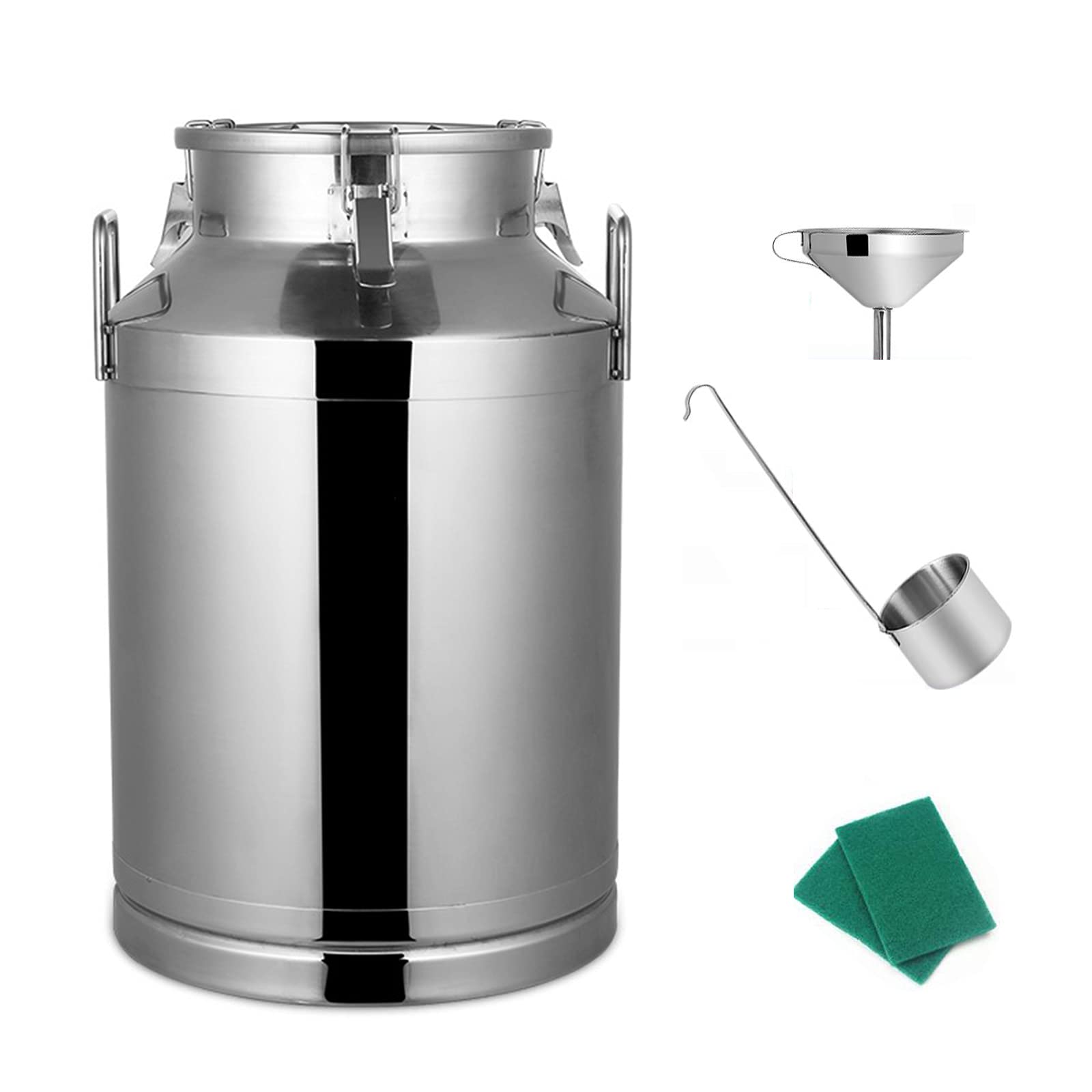 WOTZOV Wine Barrel/Milk Can Tote Jug/Tea Canister Oil Bottle/Transfer Tank With Sealed Lid For Fermenter Home Brewing,25L，30L(32x52cm)
