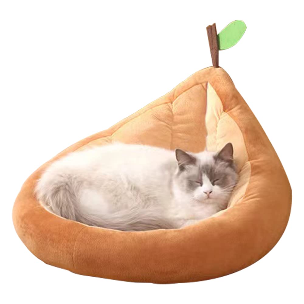 NeoStyle Plush Pet Bed, Cute Warm And Comfortable Sofa Pet Kennel, Thickened Non-Slip Soft Pet Bed For Dogs And Cats (Large, yellow)