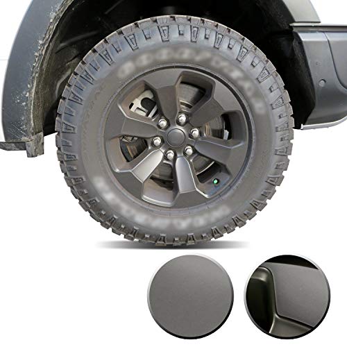 Optix Full Wheel Overlay Rim Accent Vinyl Decal Wrap Compatible with Ram Rebel 2019 2020 - Metallic Matte Chrome Gunmetal