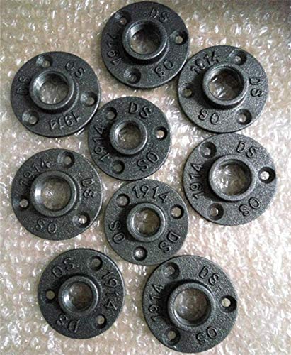 Tool Part for 10pcs Iron Pipe Fittings Wall Mount Floor Antique DN15 Flange Piece Hardware Tool Cast Iron Flanges - (Color: Aluminum Alloy DN20)