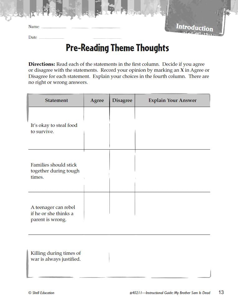 My Brother Sam Is Dead: An Instructional Guide for Literature - Novel Study Guide for 4th-8th Grade Literature with Close Reading and Writing Activities (Great Works Classroom Resource - Image 5