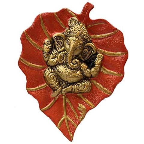 Charmy Crafts Ganesha de metal sobre hoja Cover