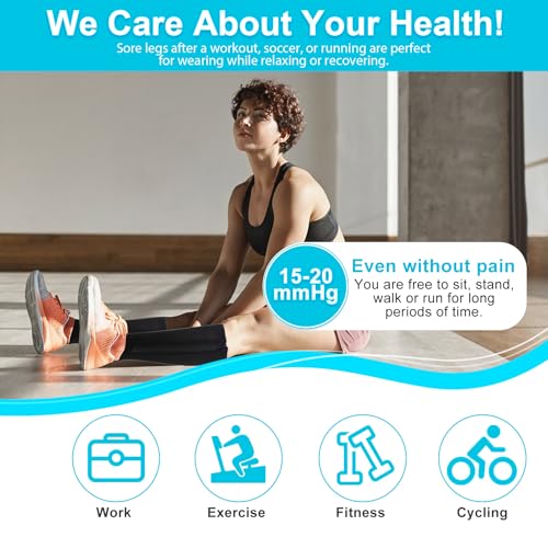 2 Pairs Zipper Compression Socks for Men Women, 15-20mmHg Open Toe Compression Stockings with Zippers, Black Nude Knee High Compression Socks for Running Travel3