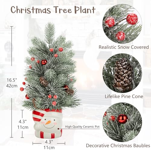 Smallchristmastreesnowmanpottedplantswithvase165artificialtabletopminixmastreedecorationspineneedlesplantwithchristmasballornamentsberriespineconeshomepartychristmasdecor  Urban Country Home Decor Small christmas tree snowman potted plants with vase 165 artificial tabletop mini xmas tree decorations pine needles plant with christmas ball ornaments berries pine cones home party christmas decor  urban country home decor
