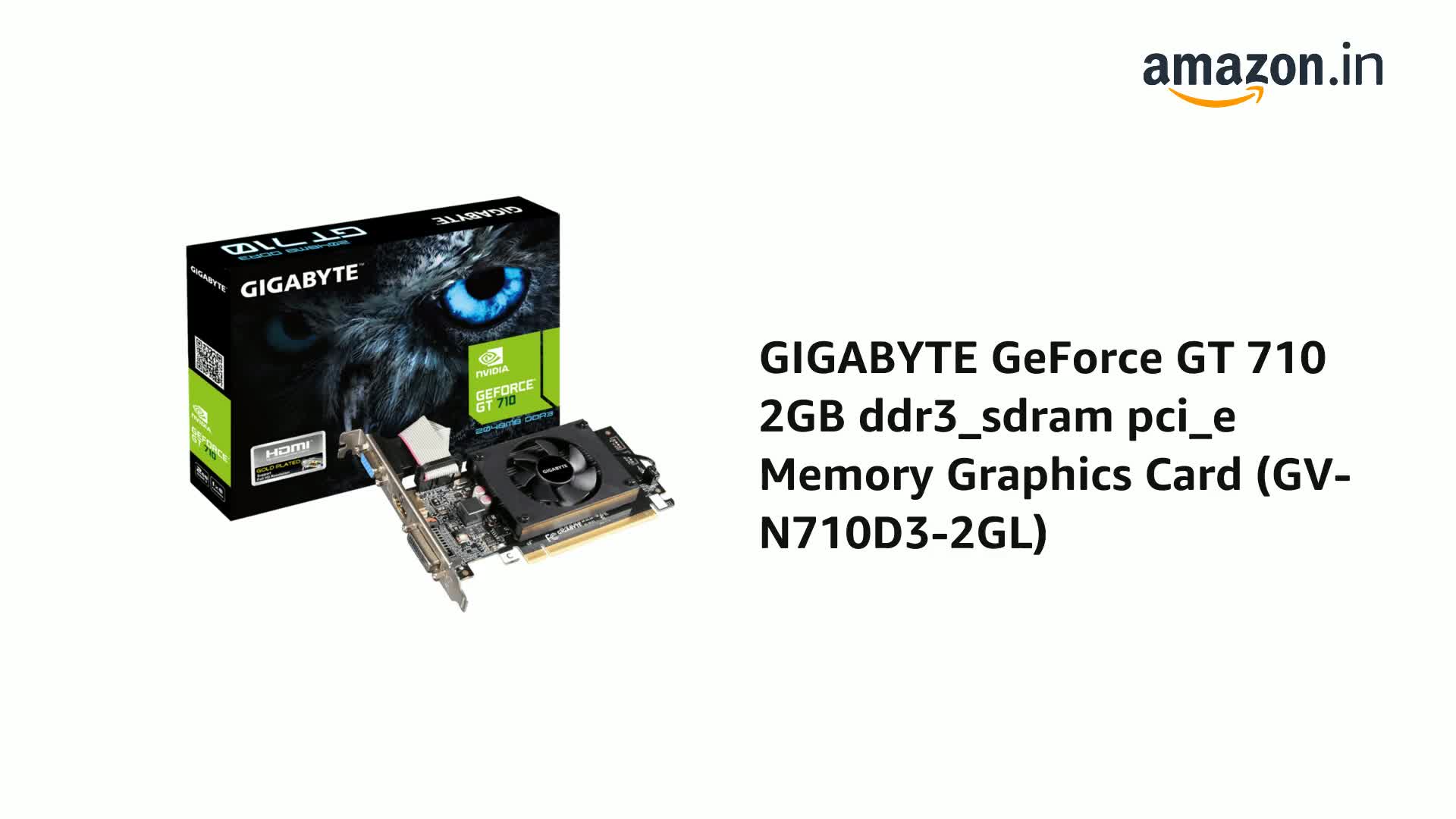 Amazon.in: Buy GIGABYTE GeForce GT 710 2GB ddr3_sdram pci_e Memory