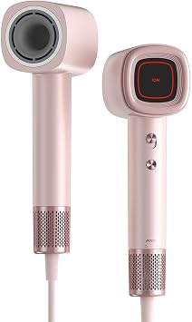 Hair Dryer,BOWEI Professional Ionic Quiet Blow Dryer with Magnetic Concentrator,110000 RPM Brushless Motor,Travel-Friendly Smart Temperature Control for Men Women Kids Pink