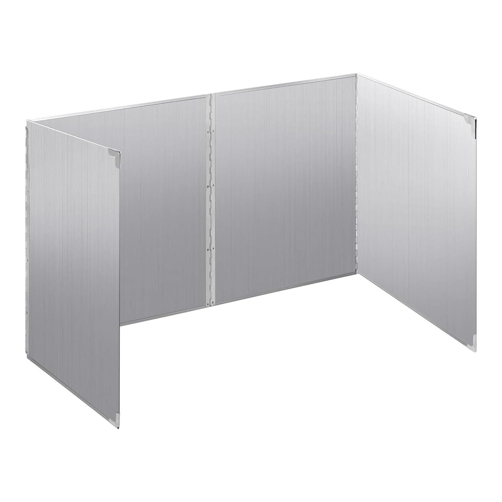 Generisch Verdickter, hochtemperaturbeständiger Spritzschutz aus Edelstahl, doppelseitiger Spritzschutz für Bratpfannen, Faltbarer Fettschutz für Herdplatten, dreiseitige Rückwand