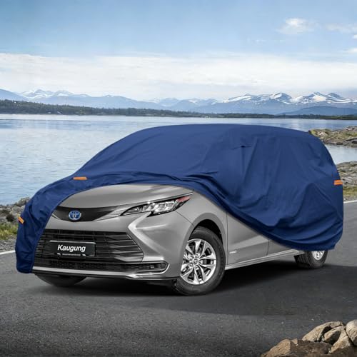 Image of Kaugung Custom Fit Car Cover for Toyota Sienna (1997-2026), Heavy Duty Waterproof All Weather Outdoor Protection, Breathable Full Exterior Cover with Vent, Rain Sun Snow UV Proof