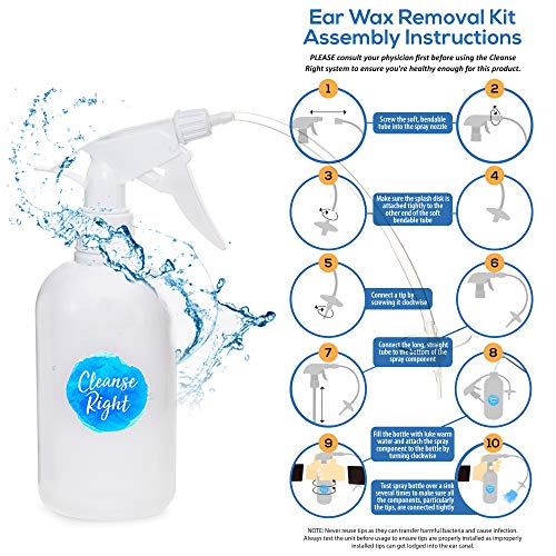 Cleanse Right - Ear Wax Removal Kit- 20 Disposable Tips! with Wash Basin and Syringe - Safe, Easy to Use - Cleaner Tool to Remove Ear Blockage - Irrigation Device for Adults and Kids - Thumbnail 2