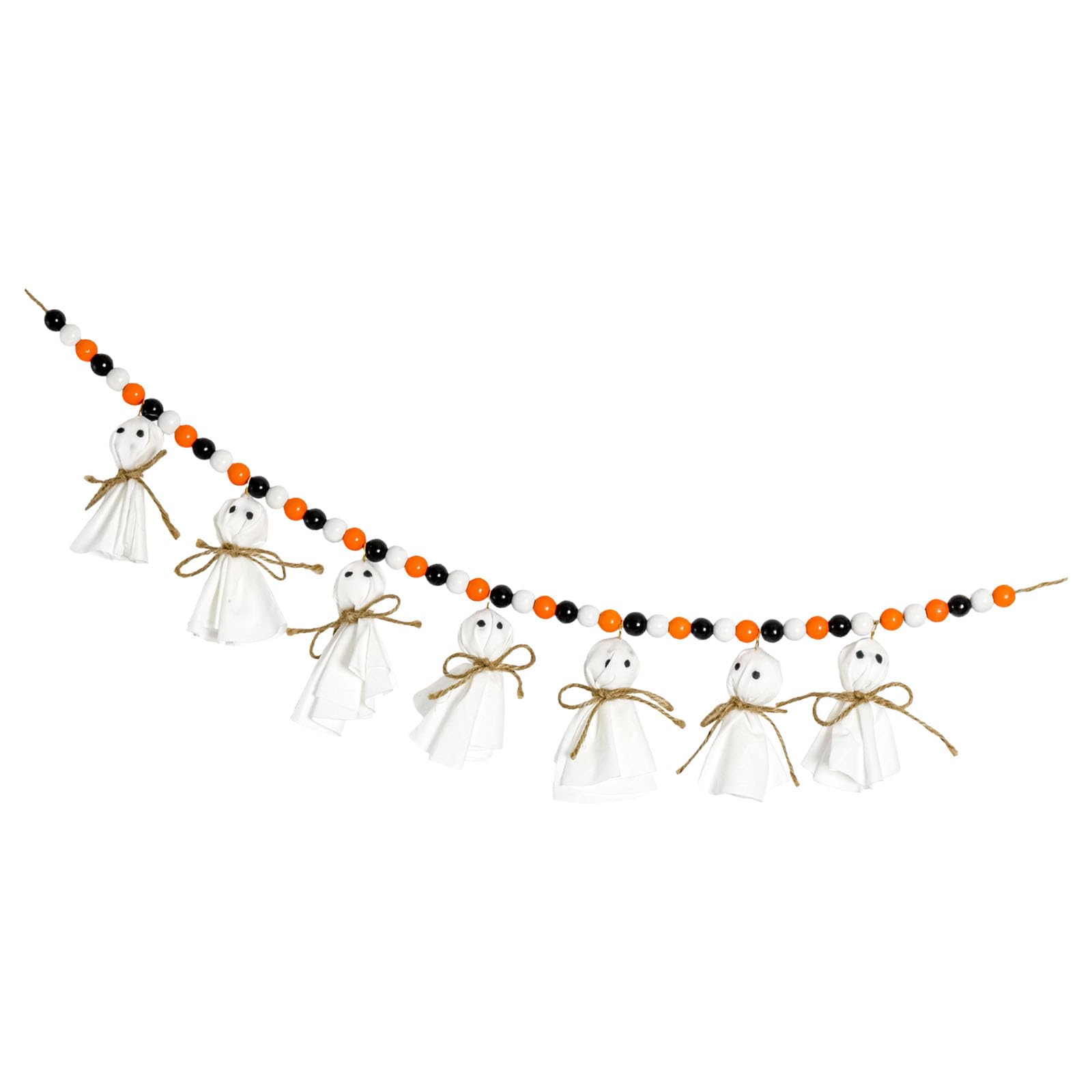 Jazuaiao Festival Halloween Specter String Decoration From Natural Rope and Wood for Wall Display Ornament Halloween Specter Decorations
