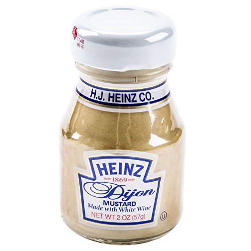 Heinz Dijon Mustard Mini Glass Bottles - Case of 60 (2.0 Oz. / 57 Ml.)