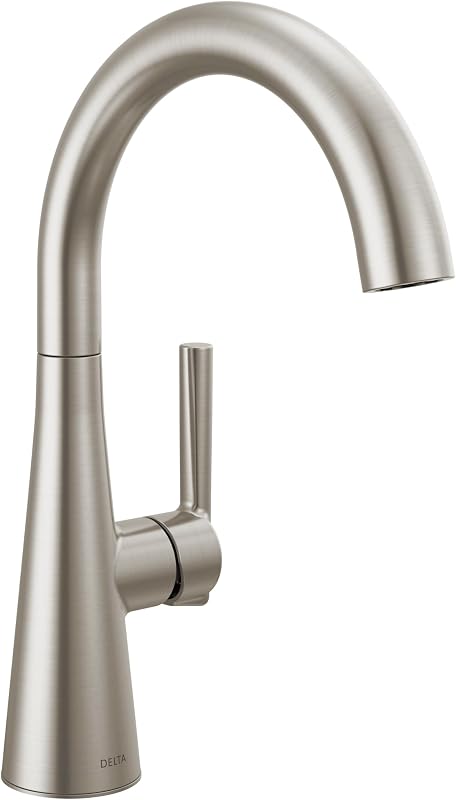 Delta Modern Brushed Nickel Single Hole Bar Sink Faucet
