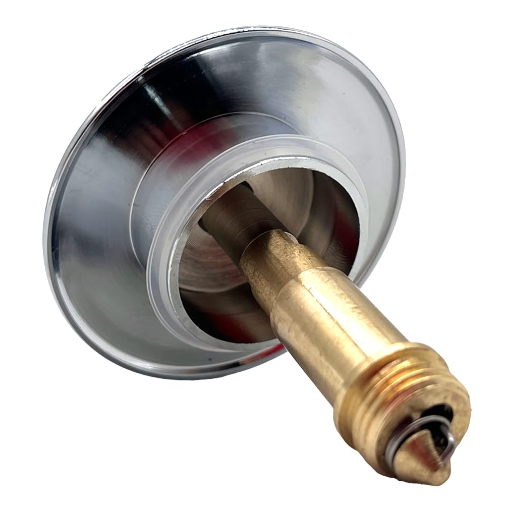 Tappo Scarico Lavabo Pop-up 66 Mm - Click Clack, Argento, In Ottone Cromato - Foto 9