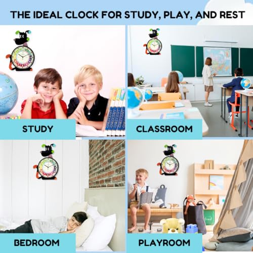 Reloj de Pared Analógico Silencioso para Niños 10 Pulgadas miniatura 6