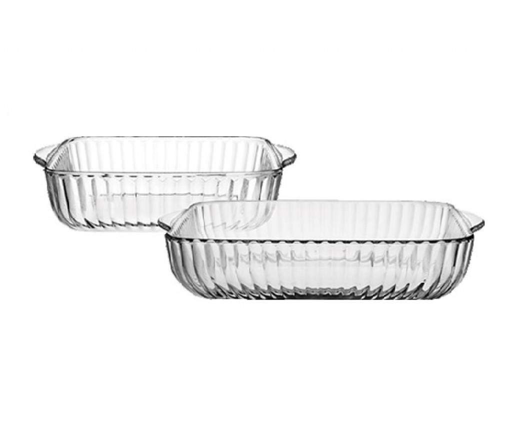 1080054 BORCAM SQUARE TRAY 2PC ST(2L+3.5L)