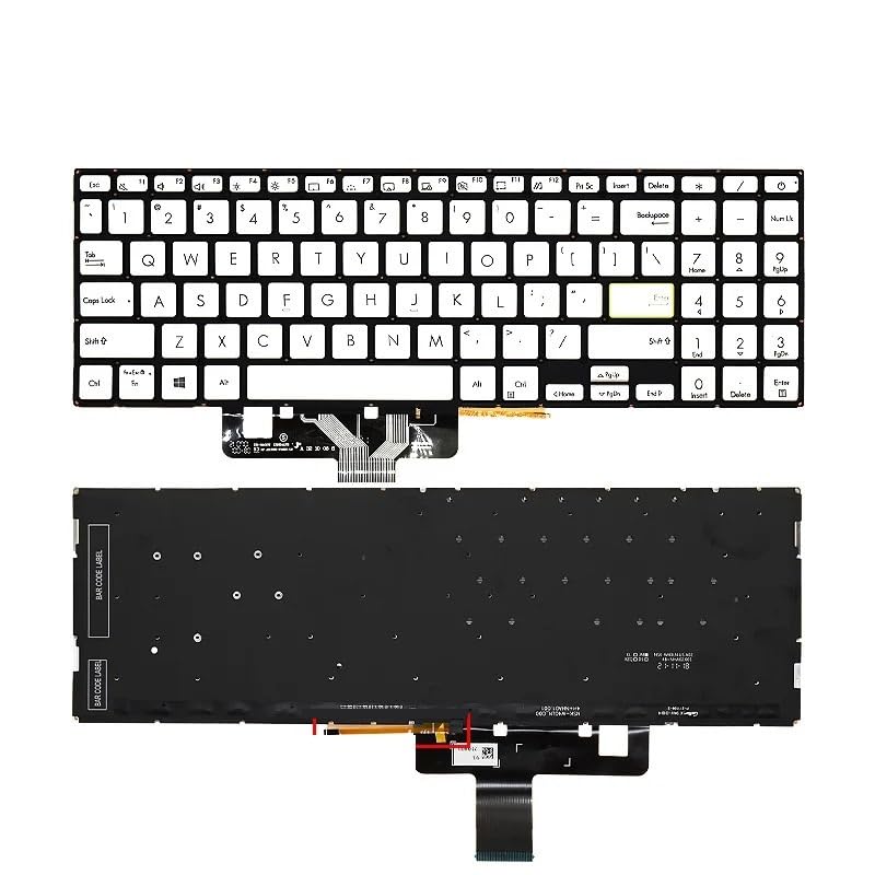 Clavier VivoBook S15 X521 pour taper la nuit avec rétroéclairage US